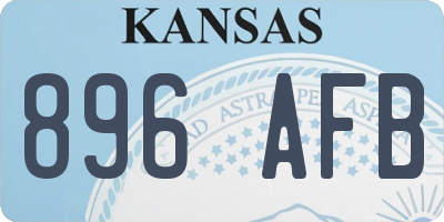 KS license plate 896AFB