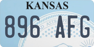 KS license plate 896AFG