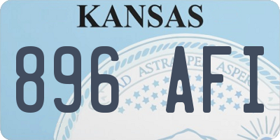 KS license plate 896AFI