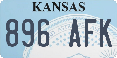 KS license plate 896AFK