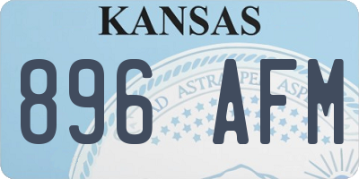 KS license plate 896AFM