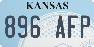 KS license plate 896AFP