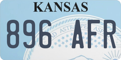 KS license plate 896AFR