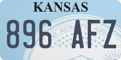 KS license plate 896AFZ