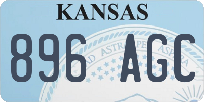 KS license plate 896AGC