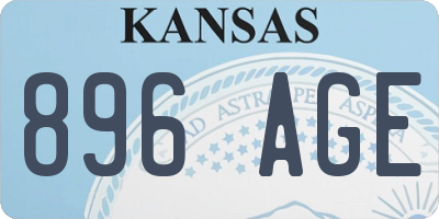 KS license plate 896AGE
