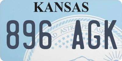 KS license plate 896AGK