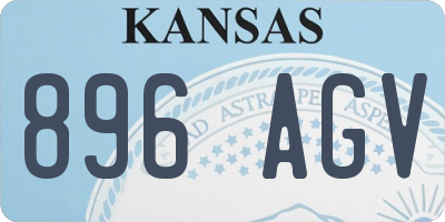 KS license plate 896AGV
