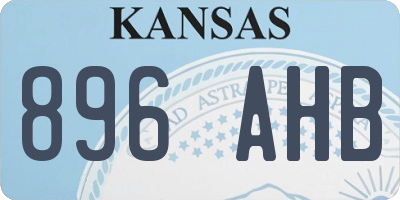 KS license plate 896AHB