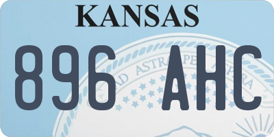 KS license plate 896AHC