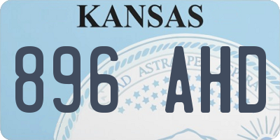 KS license plate 896AHD