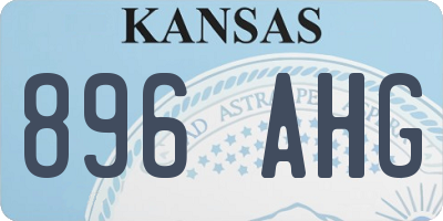 KS license plate 896AHG