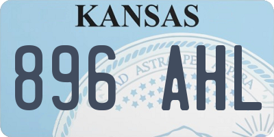 KS license plate 896AHL