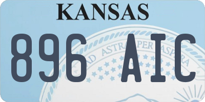KS license plate 896AIC