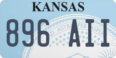 KS license plate 896AII
