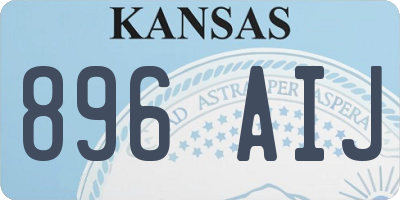 KS license plate 896AIJ