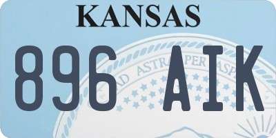 KS license plate 896AIK