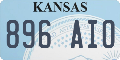 KS license plate 896AIO