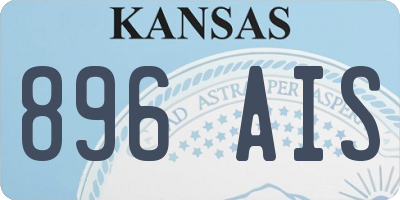 KS license plate 896AIS