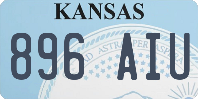KS license plate 896AIU
