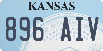 KS license plate 896AIV