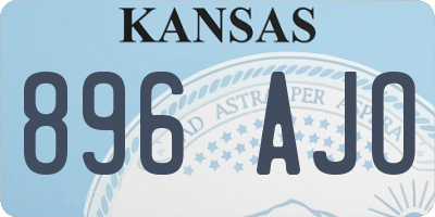 KS license plate 896AJO