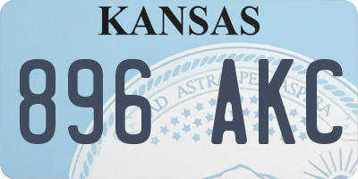 KS license plate 896AKC