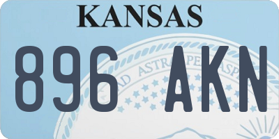 KS license plate 896AKN