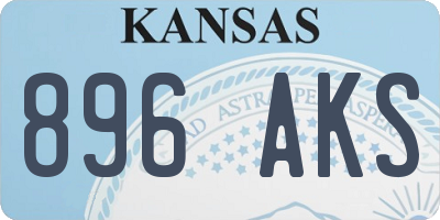 KS license plate 896AKS