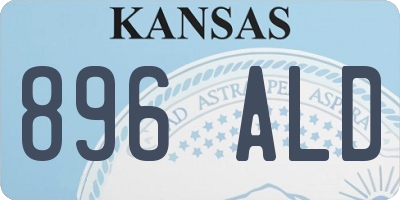 KS license plate 896ALD