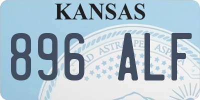 KS license plate 896ALF