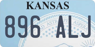 KS license plate 896ALJ
