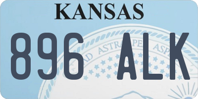 KS license plate 896ALK