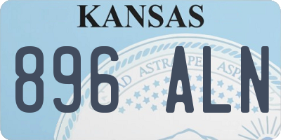 KS license plate 896ALN
