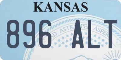 KS license plate 896ALT