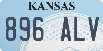 KS license plate 896ALV