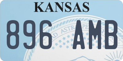 KS license plate 896AMB