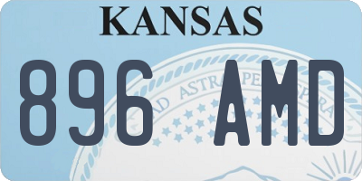 KS license plate 896AMD