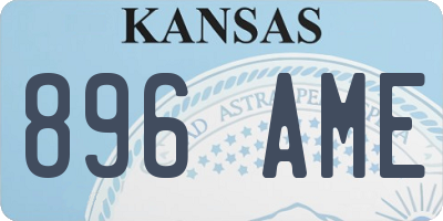 KS license plate 896AME