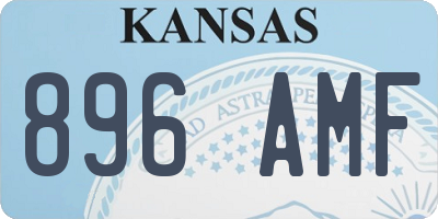 KS license plate 896AMF