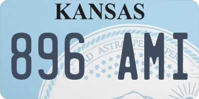 KS license plate 896AMI
