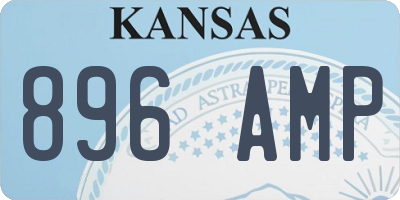 KS license plate 896AMP