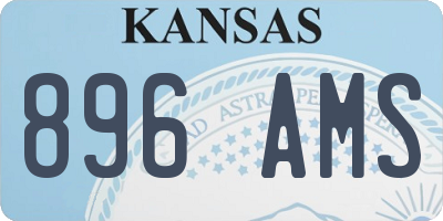 KS license plate 896AMS