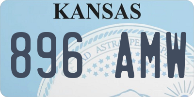 KS license plate 896AMW