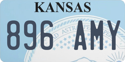 KS license plate 896AMY