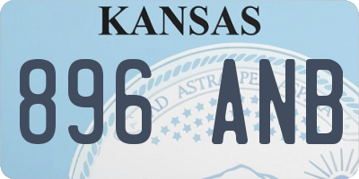 KS license plate 896ANB