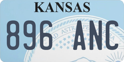 KS license plate 896ANC