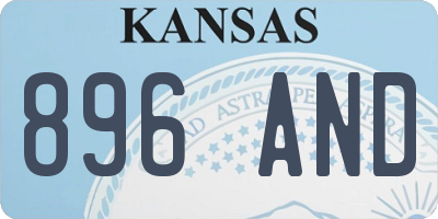 KS license plate 896AND