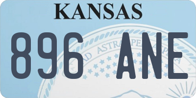 KS license plate 896ANE