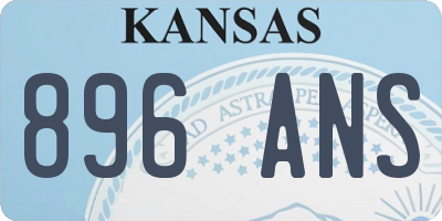 KS license plate 896ANS